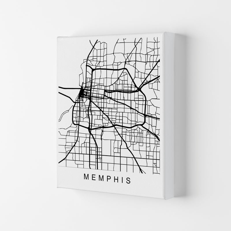 Memphis Map Art Print by Pixy Paper Canvas