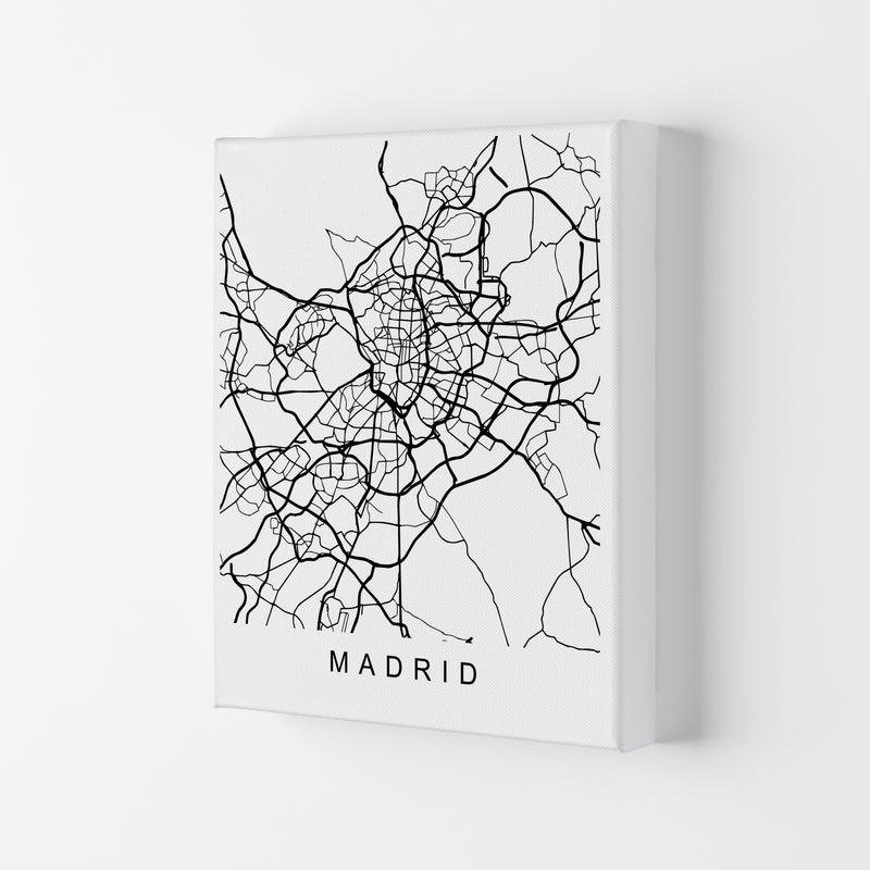 Madrid Map Art Print by Pixy Paper Canvas