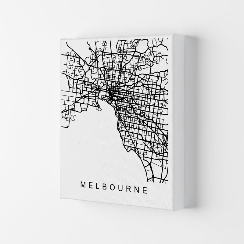 Melbourne Map Art Print by Pixy Paper Canvas