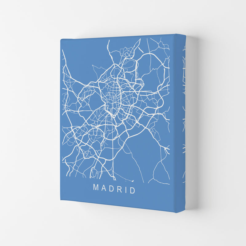 Madrid Map Blueprint Art Print by Pixy Paper Canvas