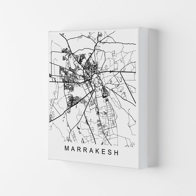 Marrakesh Map Art Print by Pixy Paper Canvas