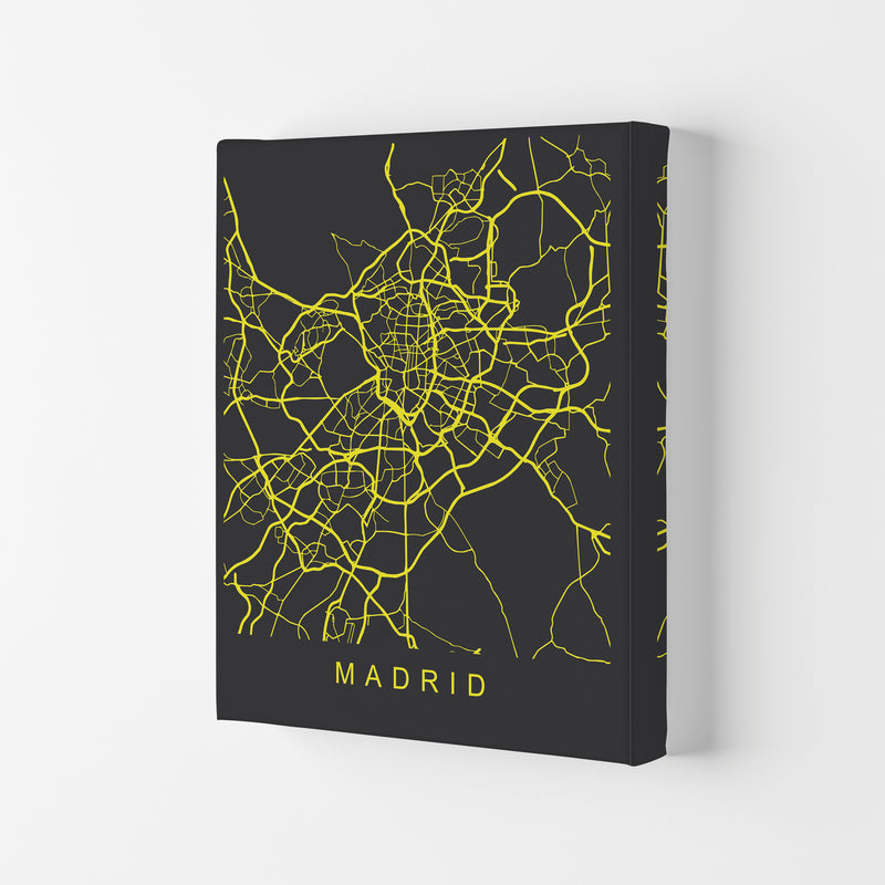 Madrid Map Neon Art Print by Pixy Paper Canvas