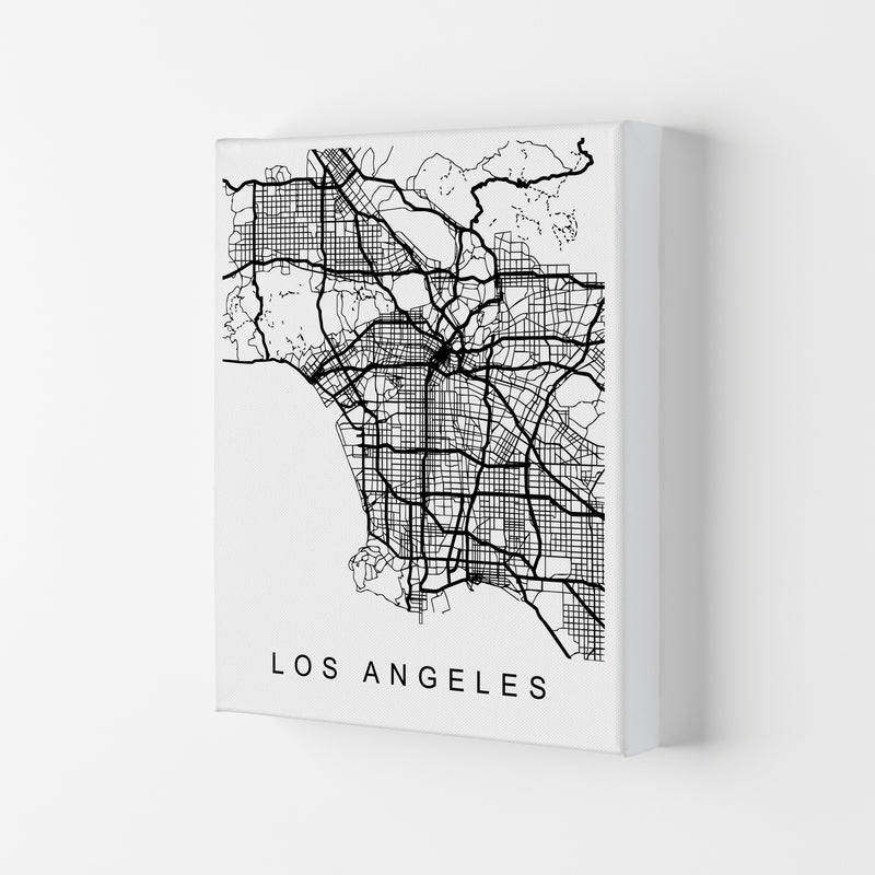 Los Angeles Map Art Print by Pixy Paper Canvas