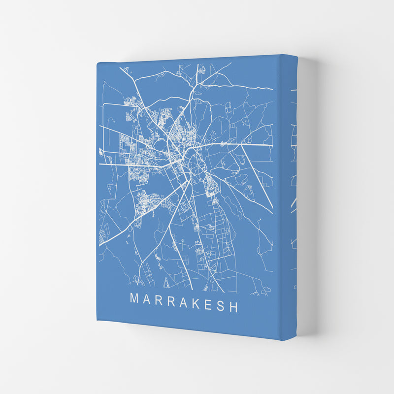 Marrakesh Map Blueprint Art Print by Pixy Paper Canvas
