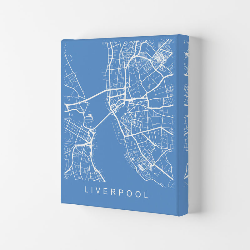 Liverpool Map Blueprint Art Print by Pixy Paper Canvas