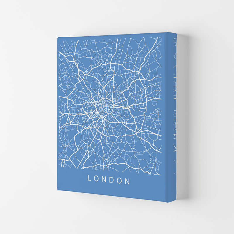 London Map Blueprint Art Print by Pixy Paper Canvas