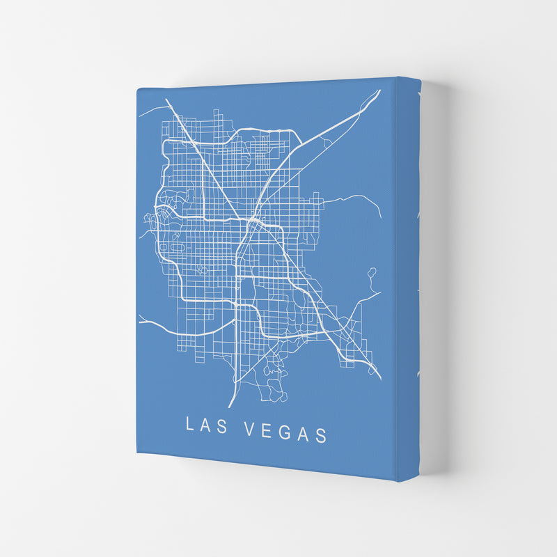 Las Vegas Map Blueprint Art Print by Pixy Paper Canvas