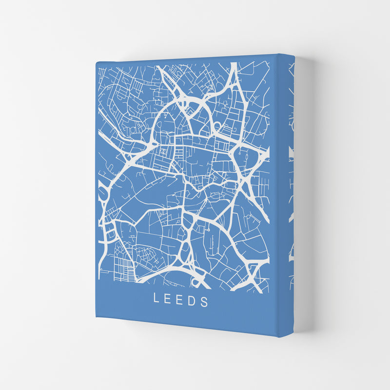 Leeds Map Blueprint Art Print by Pixy Paper Canvas