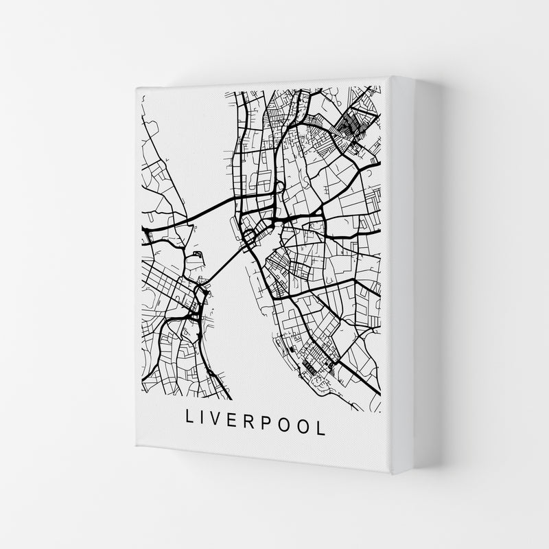 Liverpool Map Art Print by Pixy Paper Canvas