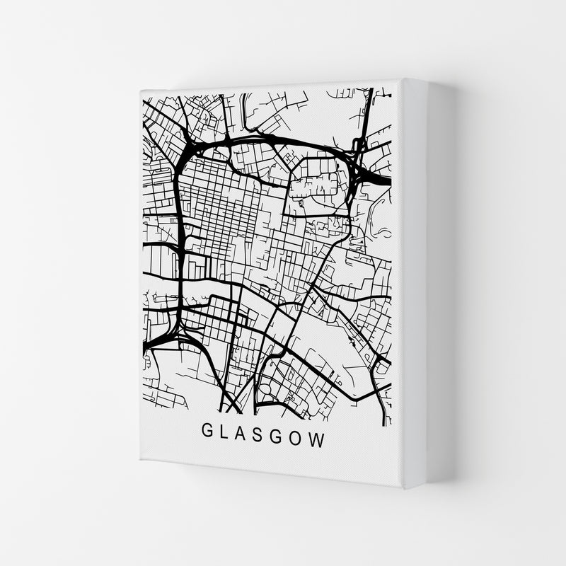 Glasgow Map Art Print by Pixy Paper Canvas
