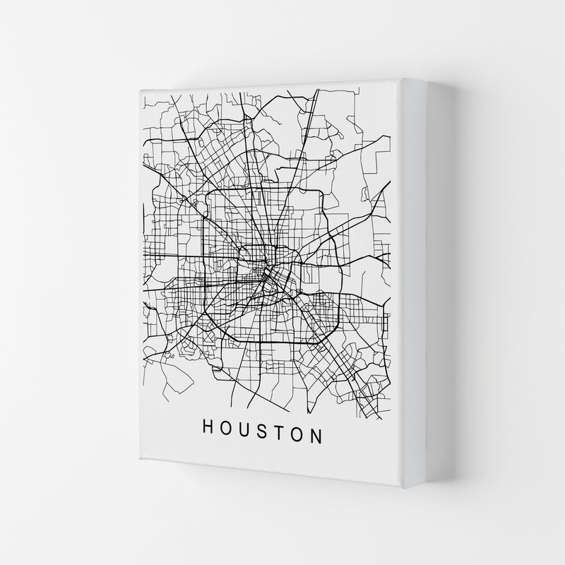 Houston Map Art Print by Pixy Paper Canvas