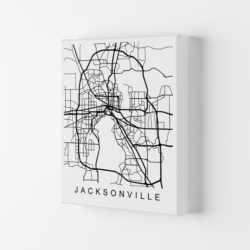 Jacksonville Map Art Print by Pixy Paper Canvas