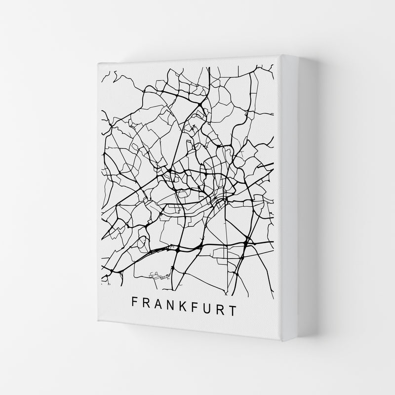 Frankfurt Map Art Print by Pixy Paper Canvas