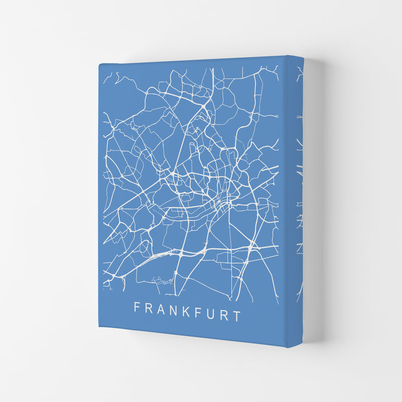 Frankfurt Map Blueprint Art Print by Pixy Paper Canvas
