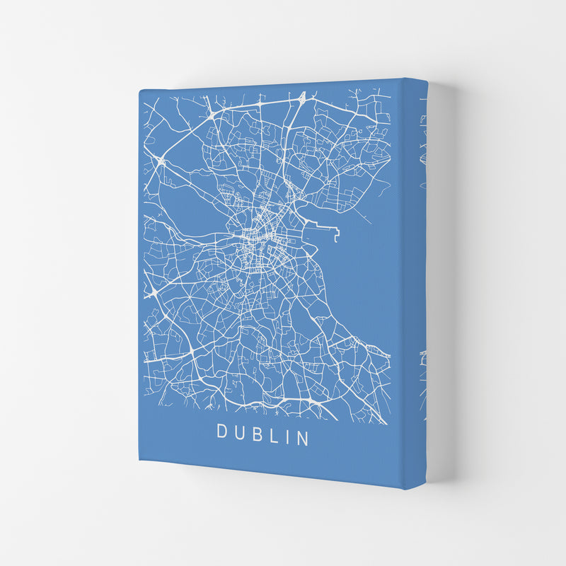 Dublin Map Blueprint Art Print by Pixy Paper Canvas