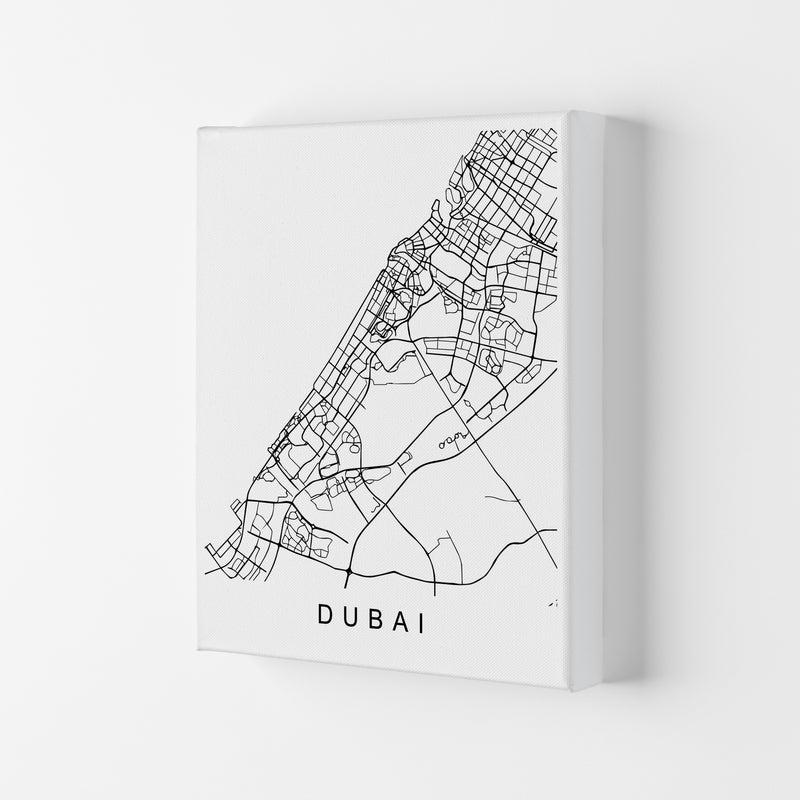 Dubai Map Art Print by Pixy Paper Canvas