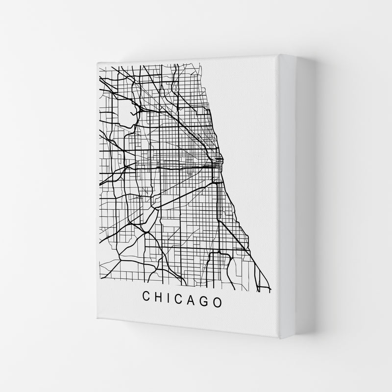 Chicago Map Art Print by Pixy Paper Canvas