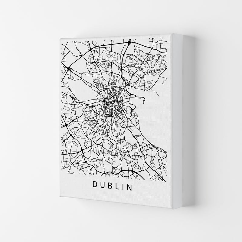Dublin Map Art Print by Pixy Paper Canvas