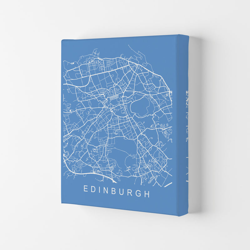 Edinburgh Map Blueprint Art Print by Pixy Paper Canvas