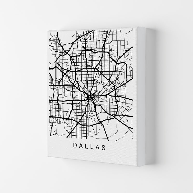 Dallas Map Art Print by Pixy Paper Canvas