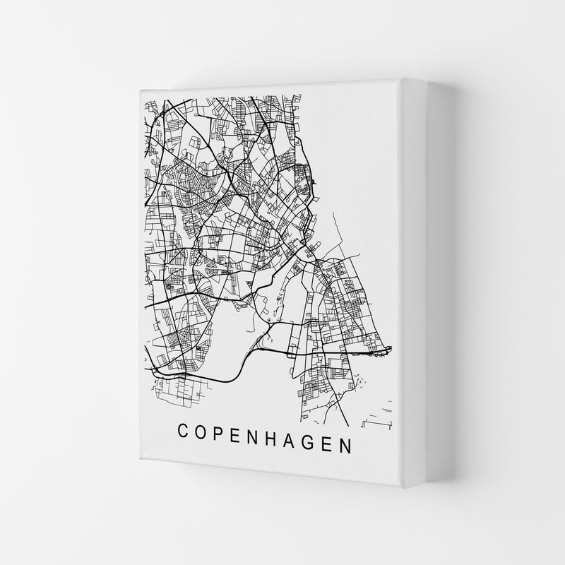 Copenhagen Map Art Print by Pixy Paper Canvas
