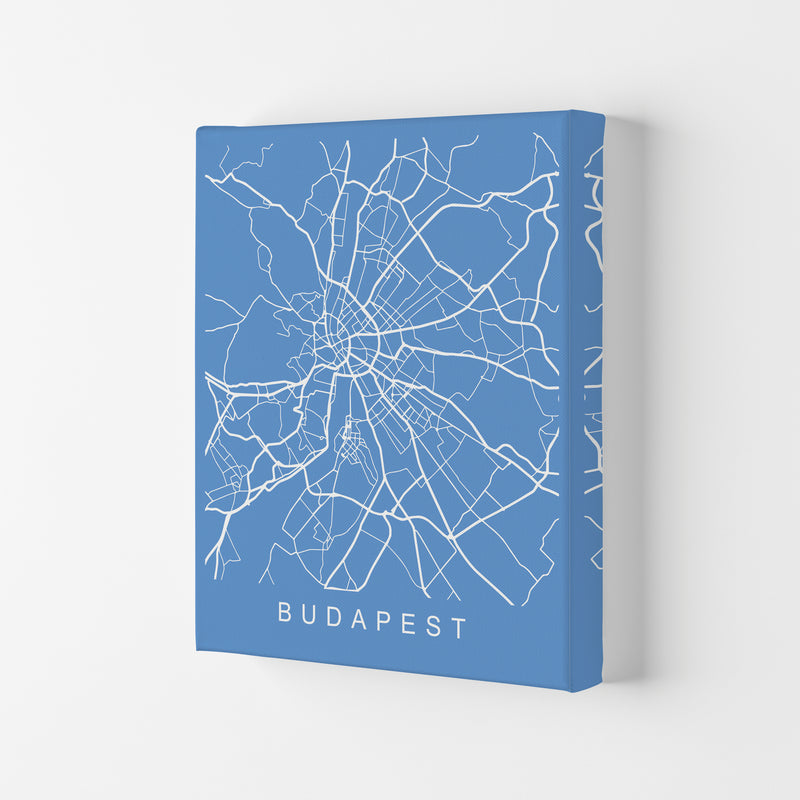 Budapest Map Blueprint Art Print by Pixy Paper Canvas