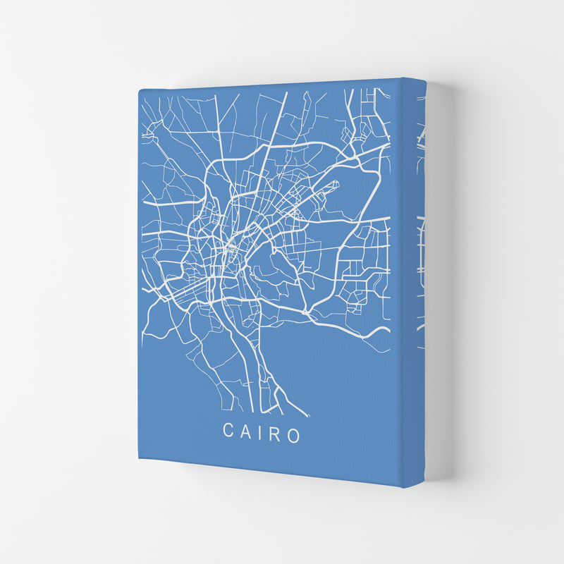 Cairo Map Blueprint Art Print by Pixy Paper Canvas
