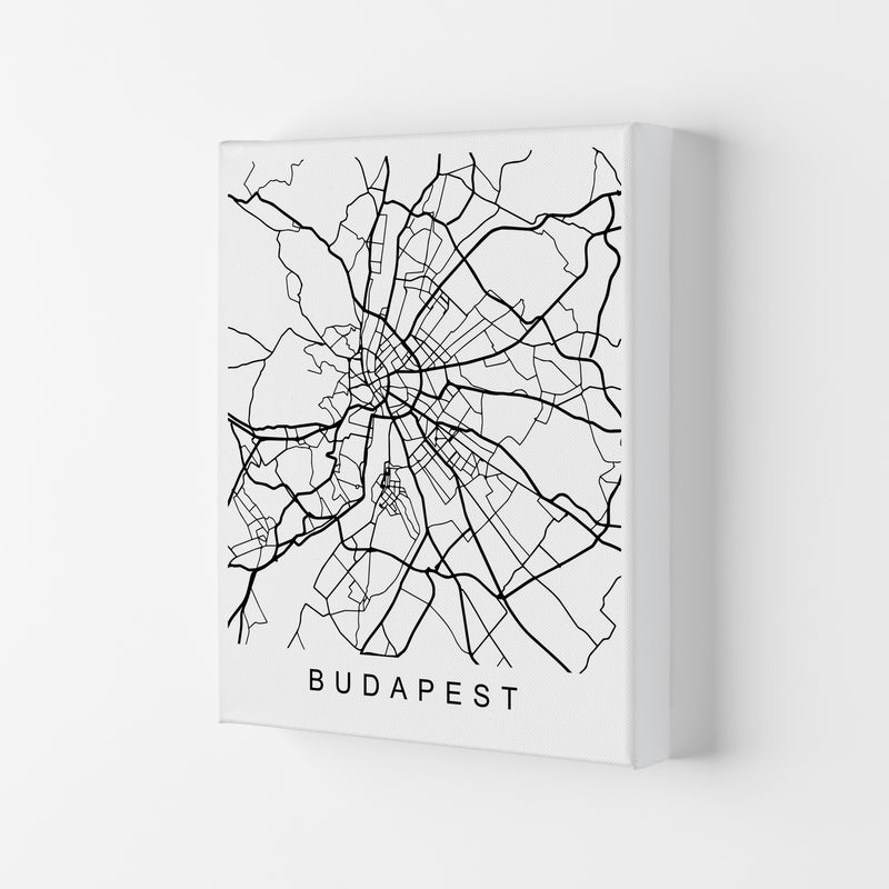 Budapest Map Art Print by Pixy Paper Canvas
