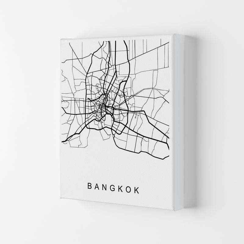Bangkok Map Art Print by Pixy Paper Canvas