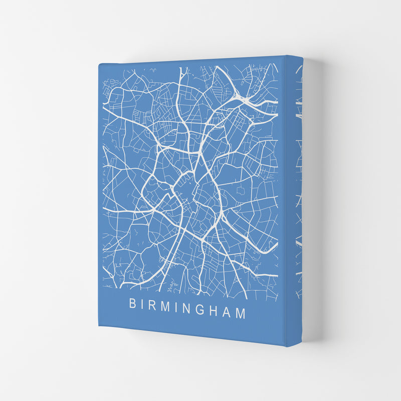 Birmingham Map Blueprint Art Print by Pixy Paper Canvas