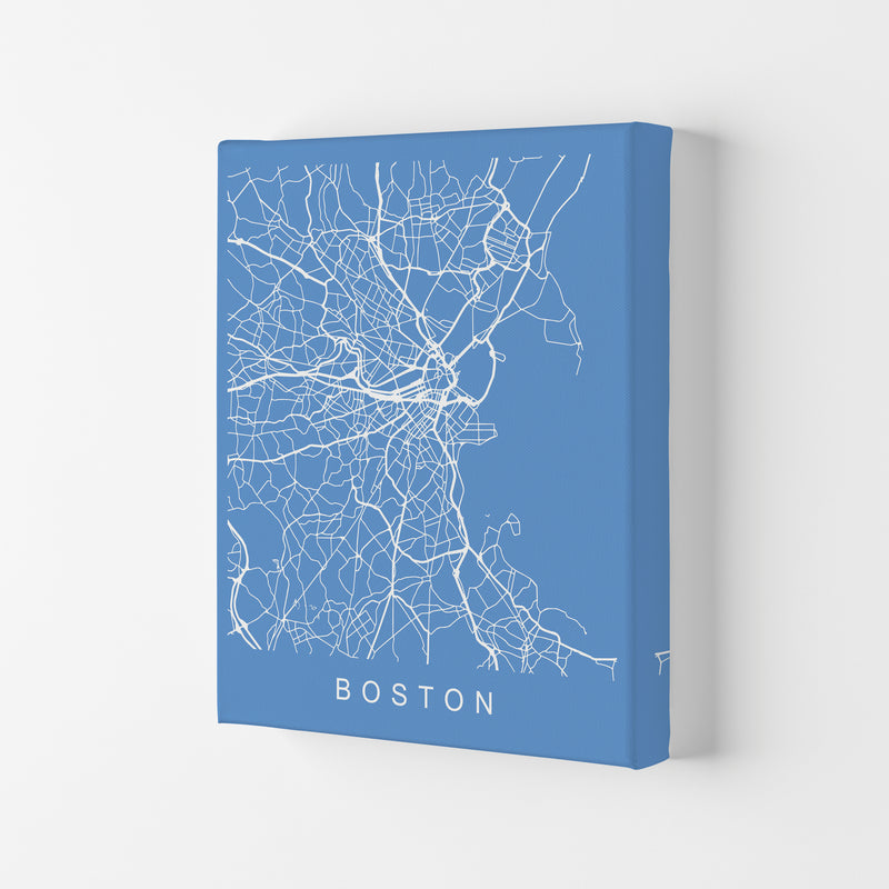 Boston Map Blueprint Art Print by Pixy Paper Canvas