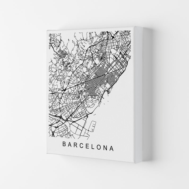 Barcelona Map Art Print by Pixy Paper Canvas
