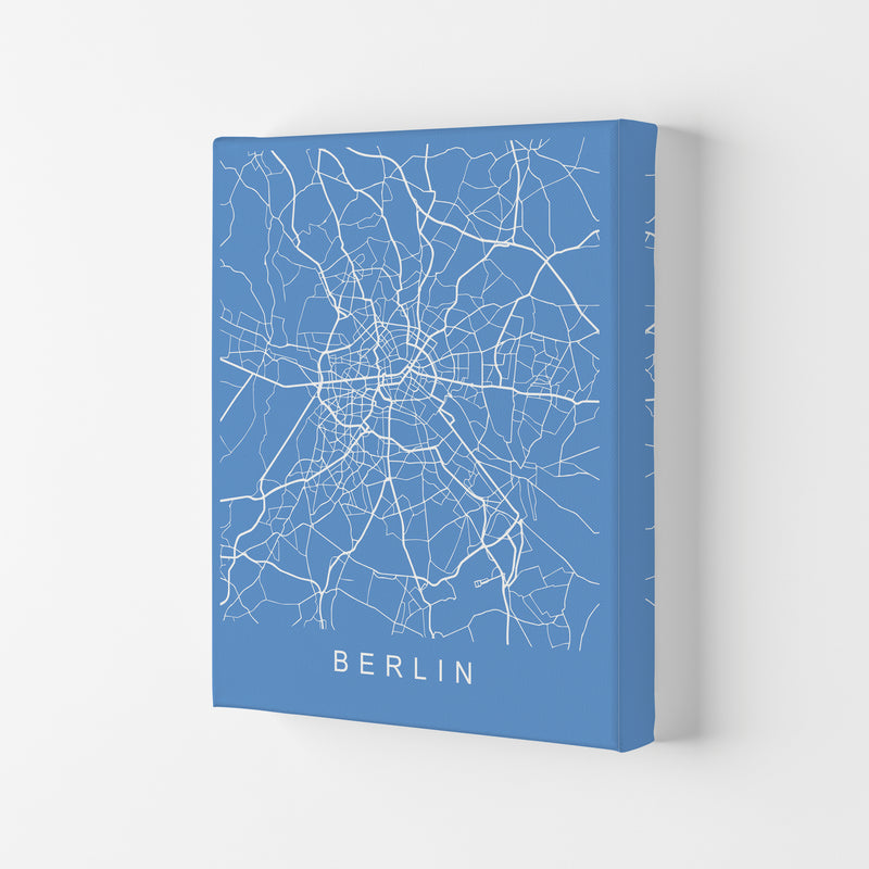 Berlin Map Blueprint Art Print by Pixy Paper Canvas