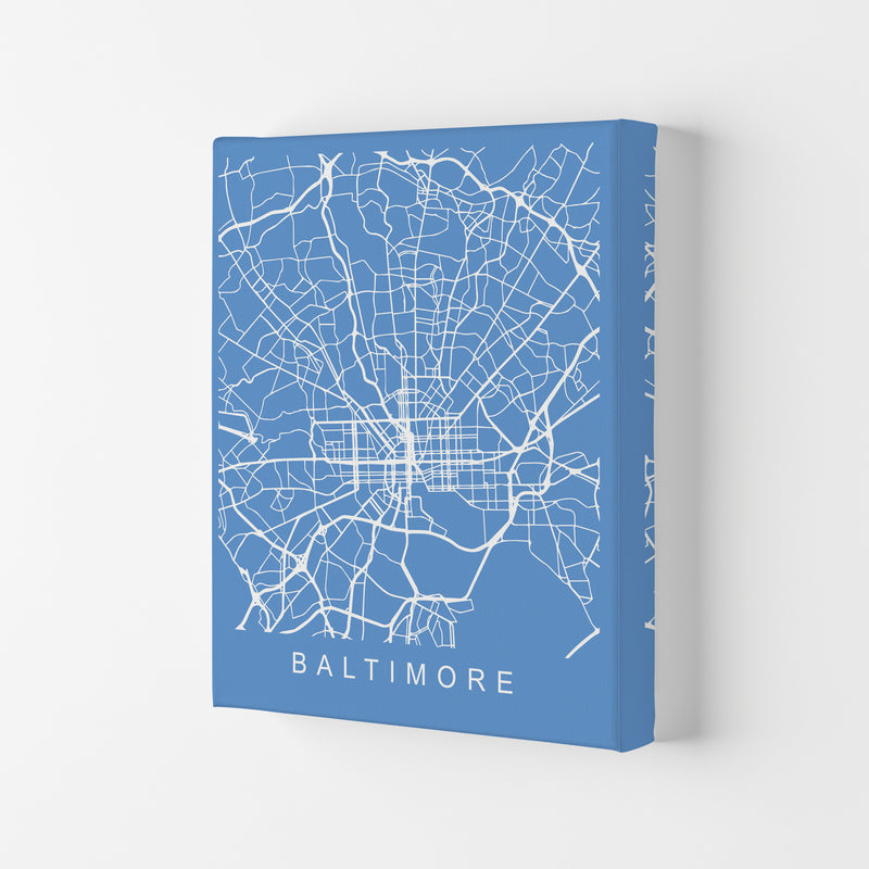 Baltimore Map Blueprint Art Print by Pixy Paper Canvas