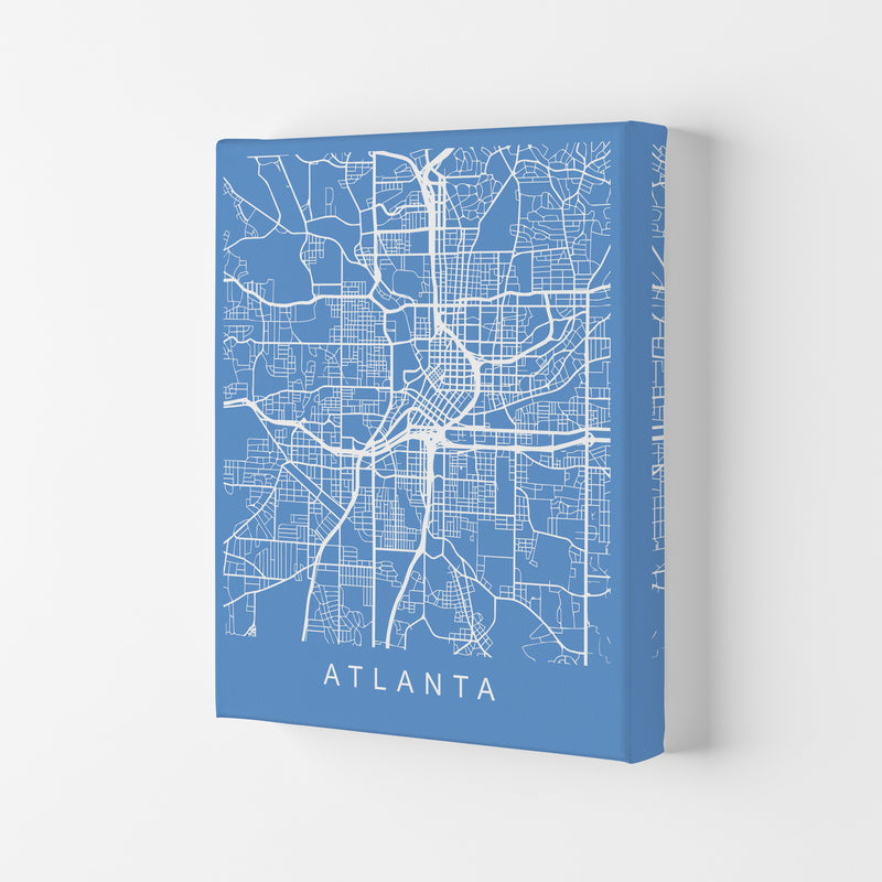 Atlanta Map Blueprint Art Print by Pixy Paper Canvas