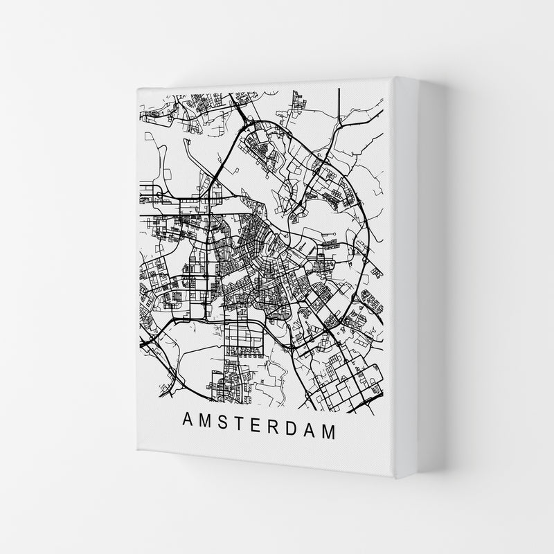 Amsterdam Map Art Print by Pixy Paper Canvas