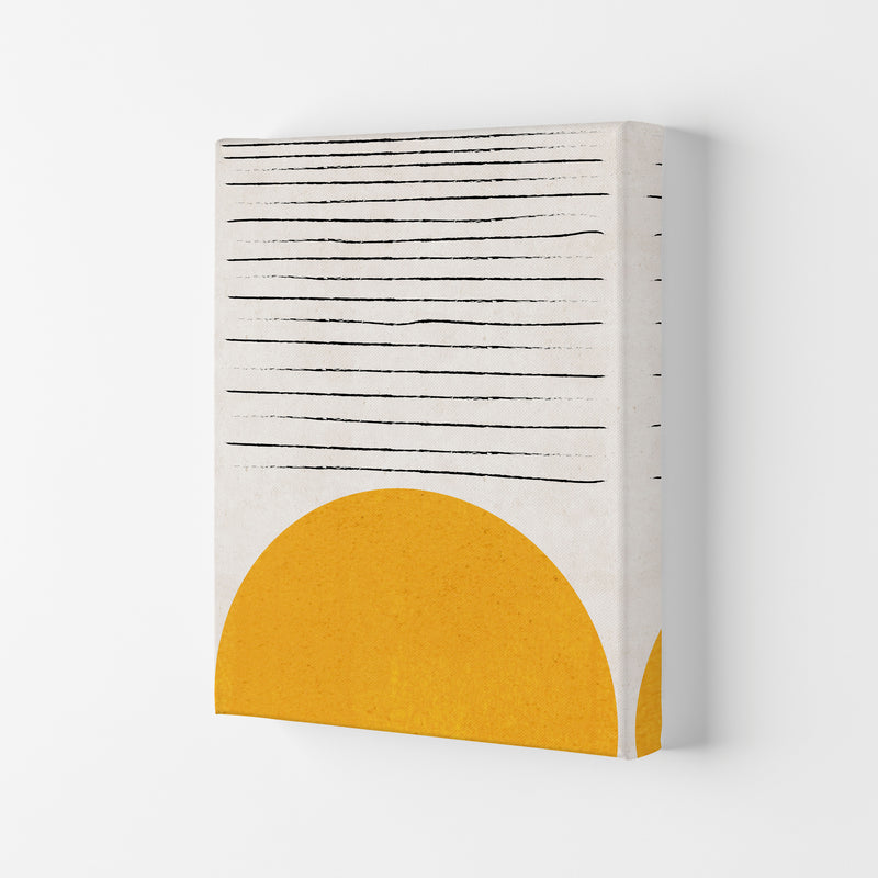 Sun lines mustard Art Print by Pixy Paper Canvas