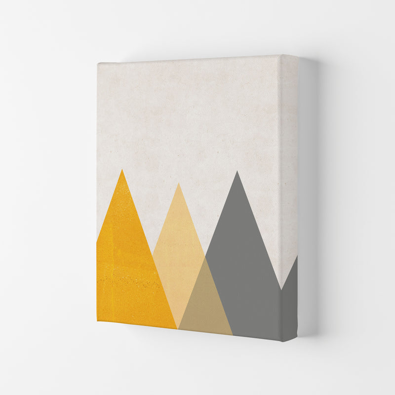 Mountains mustard Art Print by Pixy Paper Canvas