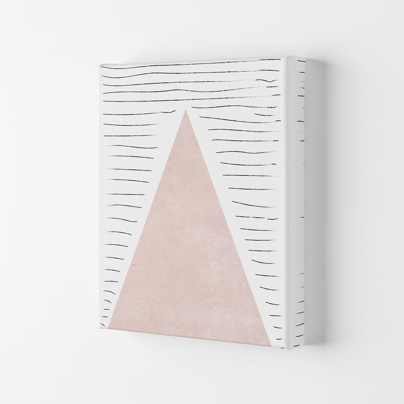 Mountains lines pink cotton Art Print by Pixy Paper Canvas