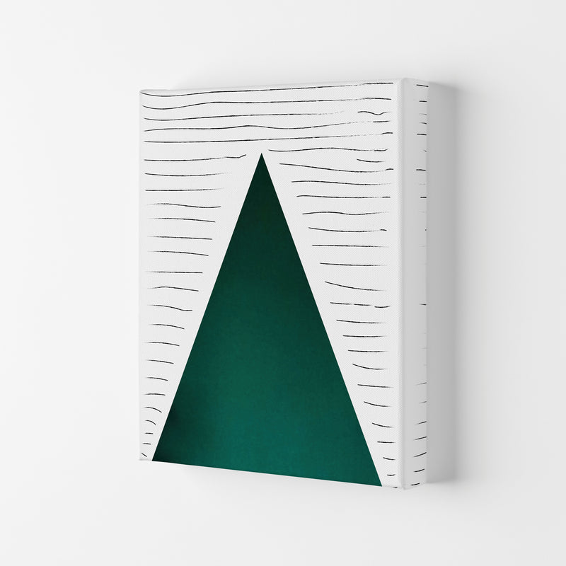 Mountain lines emerald Art Print by Pixy Paper Canvas