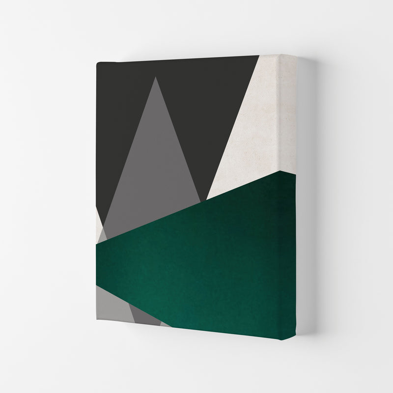 Large triangles emerald Art Print by Pixy Paper Canvas