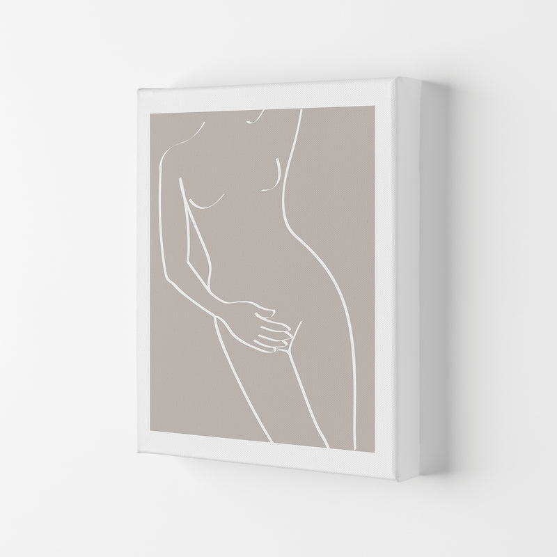 Inspired Stone Woman Silhouette Line Art Art Print by Pixy Paper Canvas