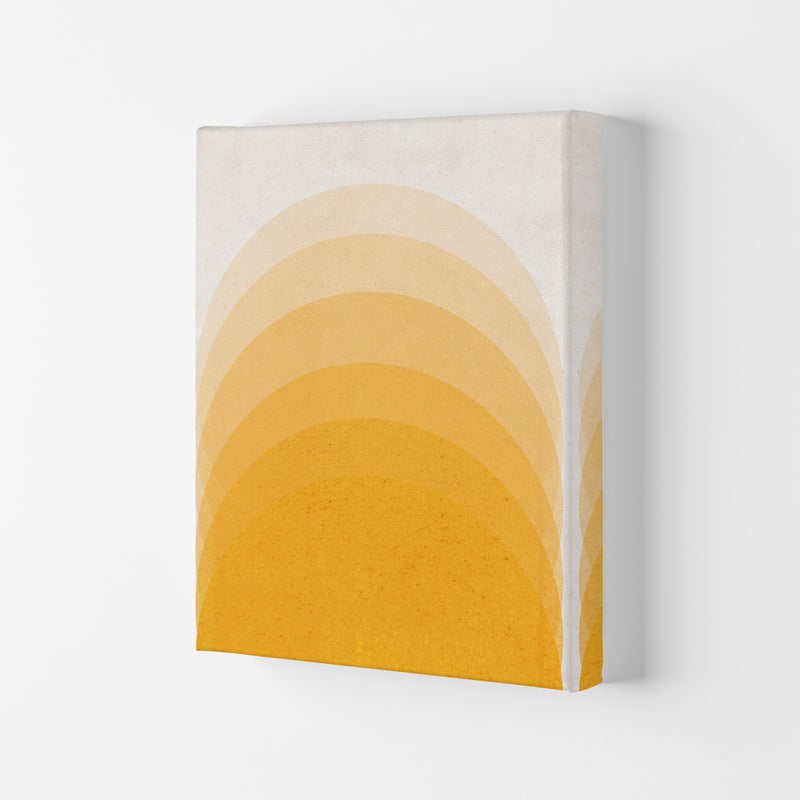 Gradient Sun rising mustard Art Print by Pixy Paper Canvas
