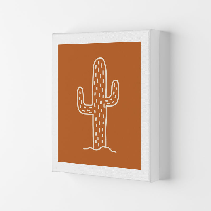 Autumn Cactus Burnt Orange abstract Art Print by Pixy Paper Canvas