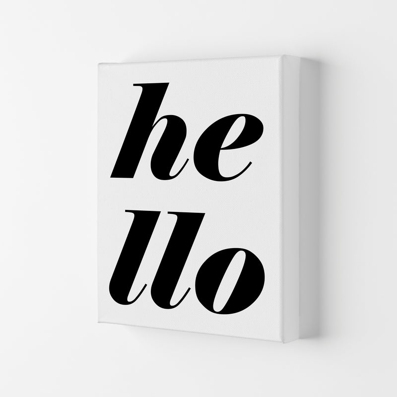 Hello Typography Art Print by Pixy Paper Canvas