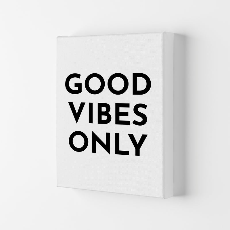 Good Vibes Only Typography Art Print by Pixy Paper Canvas