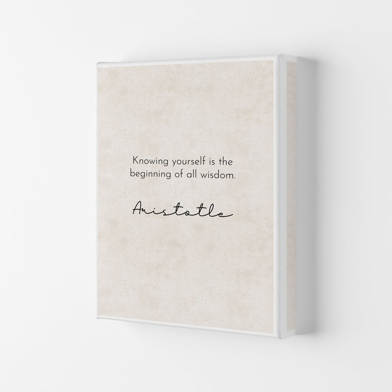 Knowing Yourself - Aristotle Art Print by Pixy Paper Canvas