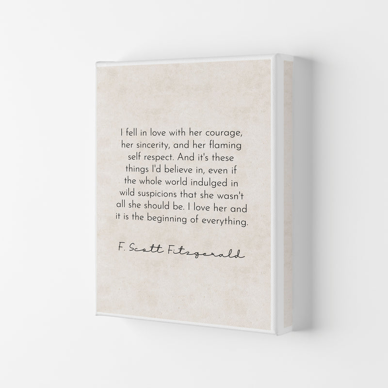 I Fell In Love - Fitzgerald Art Print by Pixy Paper Canvas
