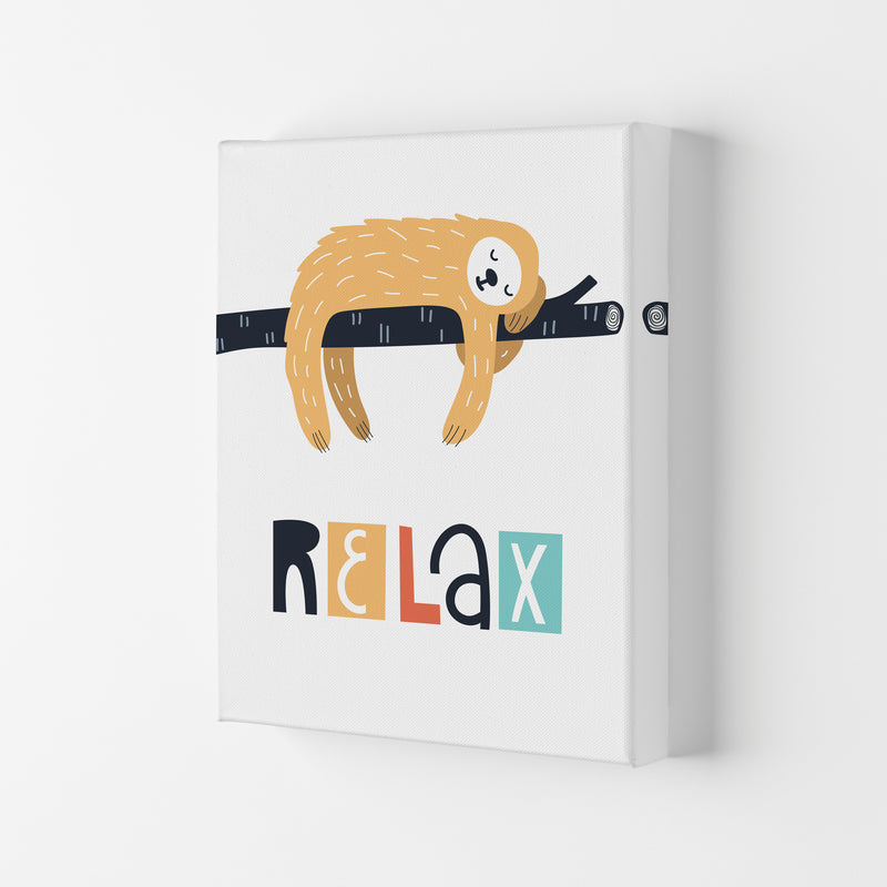 Relax sloth Neutral kids Art Print by Pixy Paper Canvas