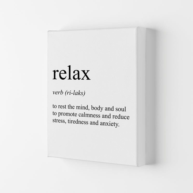 Relax Definition Art Print by Pixy Paper Canvas